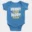 Mummy Paavam, Daddy Also Paavam Onesie/Romper in Orchid Blue Color